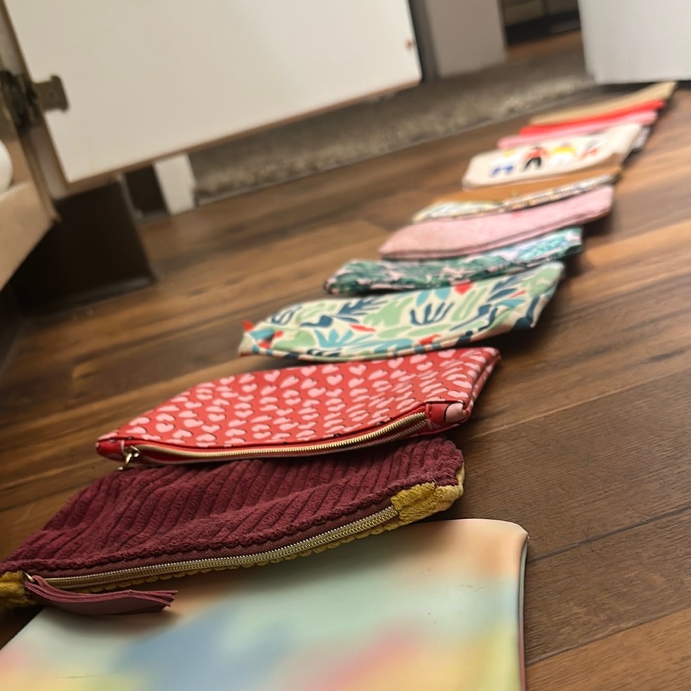 Colorful Clutch and Pouch Set